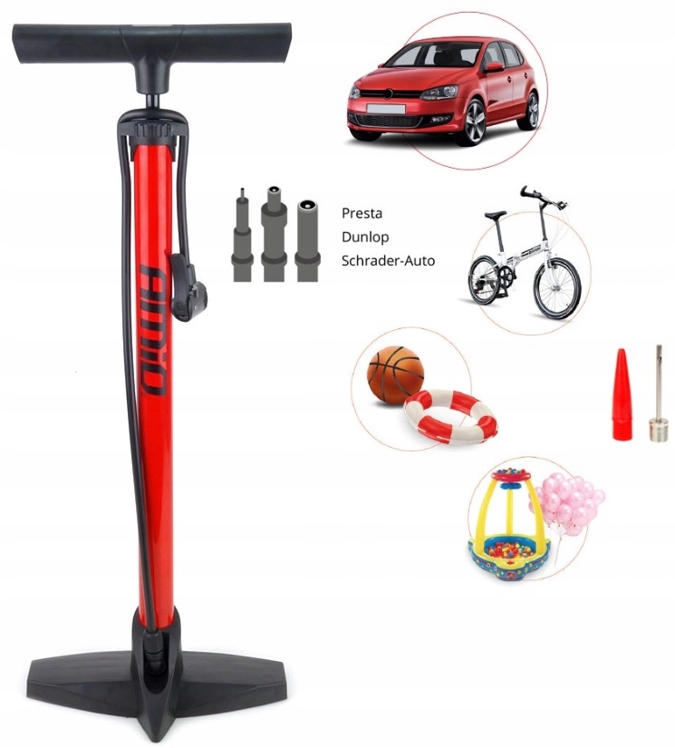 Pompka stalowa ręczna Premium 62cm 11BAR 160Psi