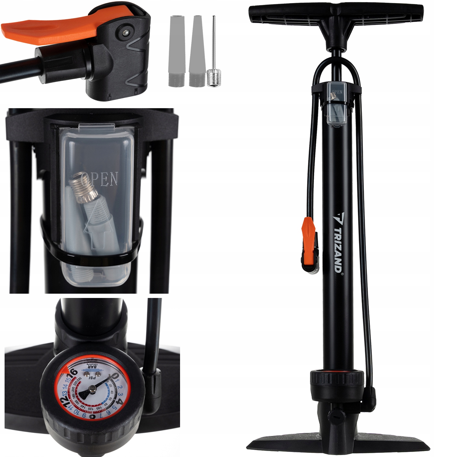 

Pompka Rowerowa Podłogowa Manometr 16 Bar 230 Psi