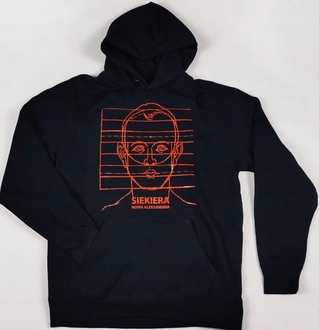 Mikina s kapucí Sekera Nová Alexandrie černá punk new wave