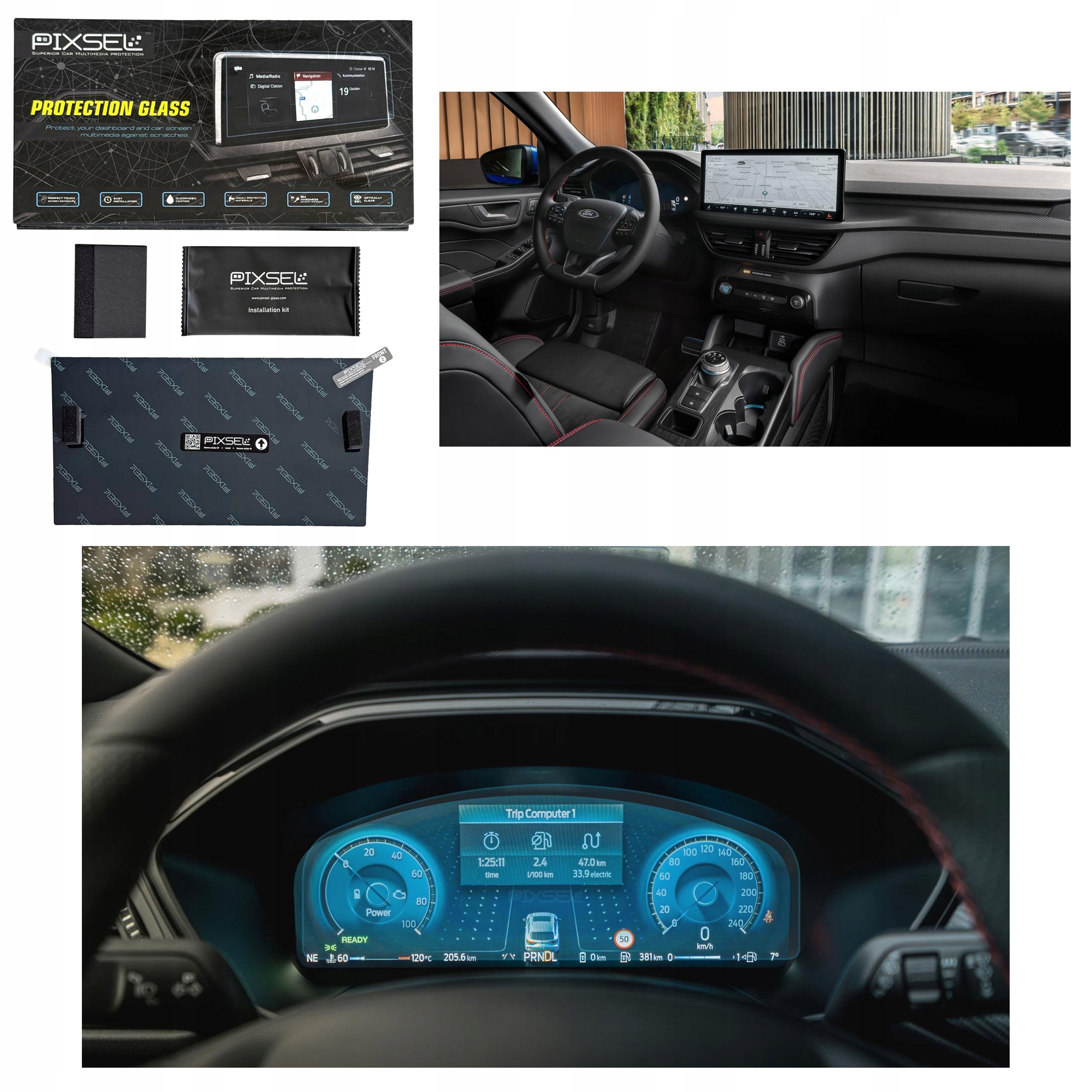 Antyodciskowe Matowe Szkło Ochronne Ford KUGA-12.2“ 2024-