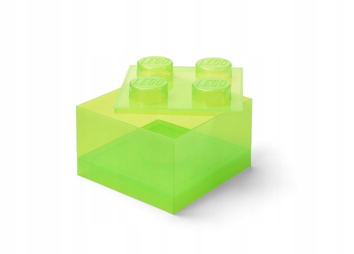 Lego (r) nádoba kostka čtyř průhledná zeleň