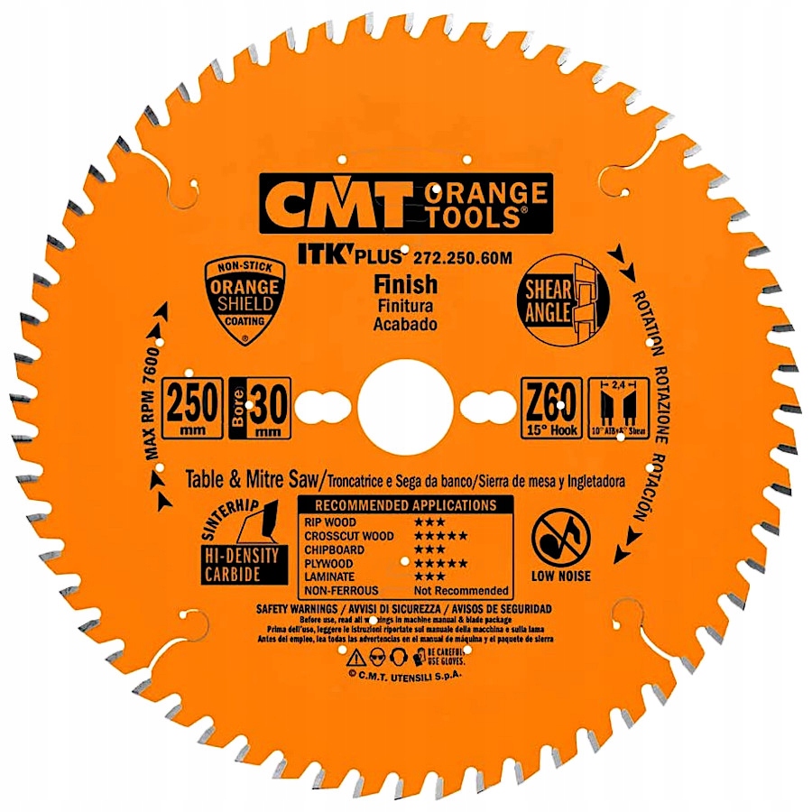 

Cmt Tarcza pilarska do drewna sklejki 250x30mm 60z
