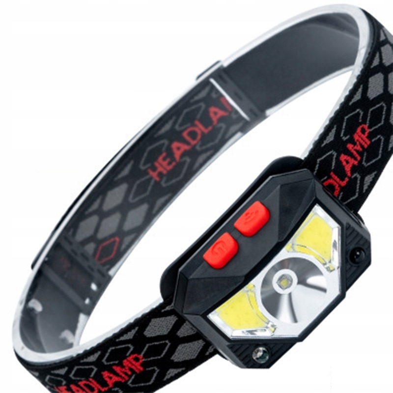 Latarka czolowa na czujnik ruchu na akumulator