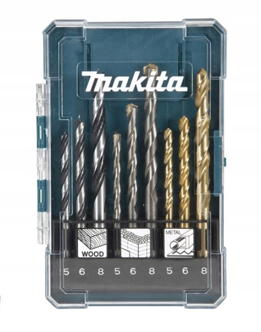 

Makita D-71962 Wiertła 9SZT Drewno Metal Beton