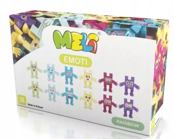 

Meli Klocki Figurki Emoti Rainbow 12 sztuk