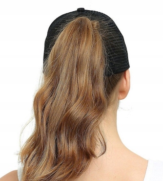 

Czapka z daszkiem damska siatka na kucyk ponytail