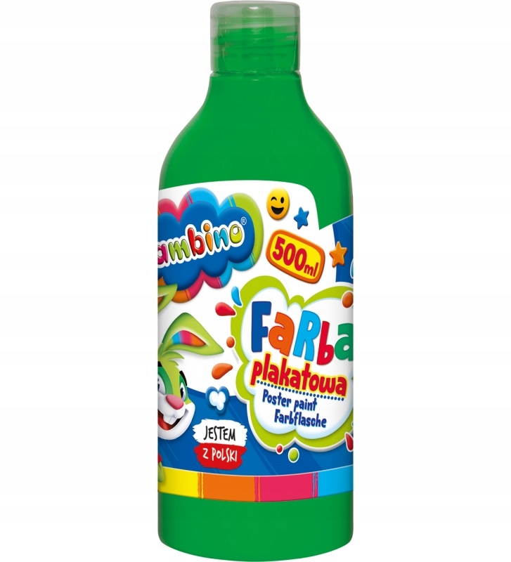 

Farba plakatowa w butelce Bambino 500 ml zielona