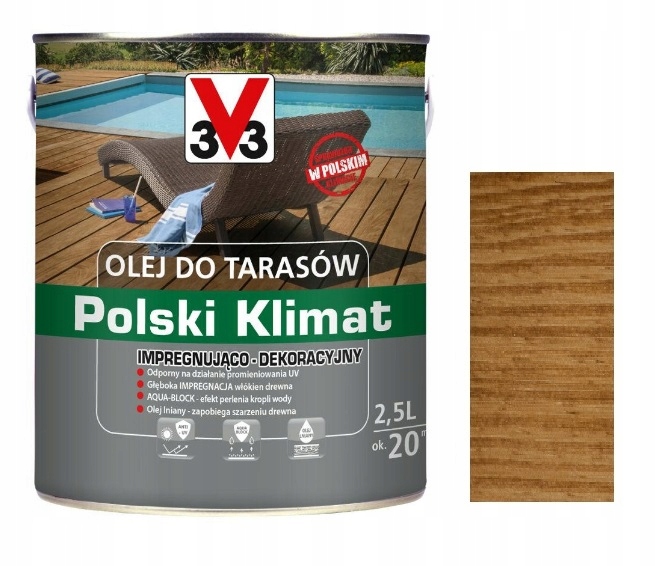 

V33 Olej Do Tarasów Polski Klimat Dąb 3V3 2.5L