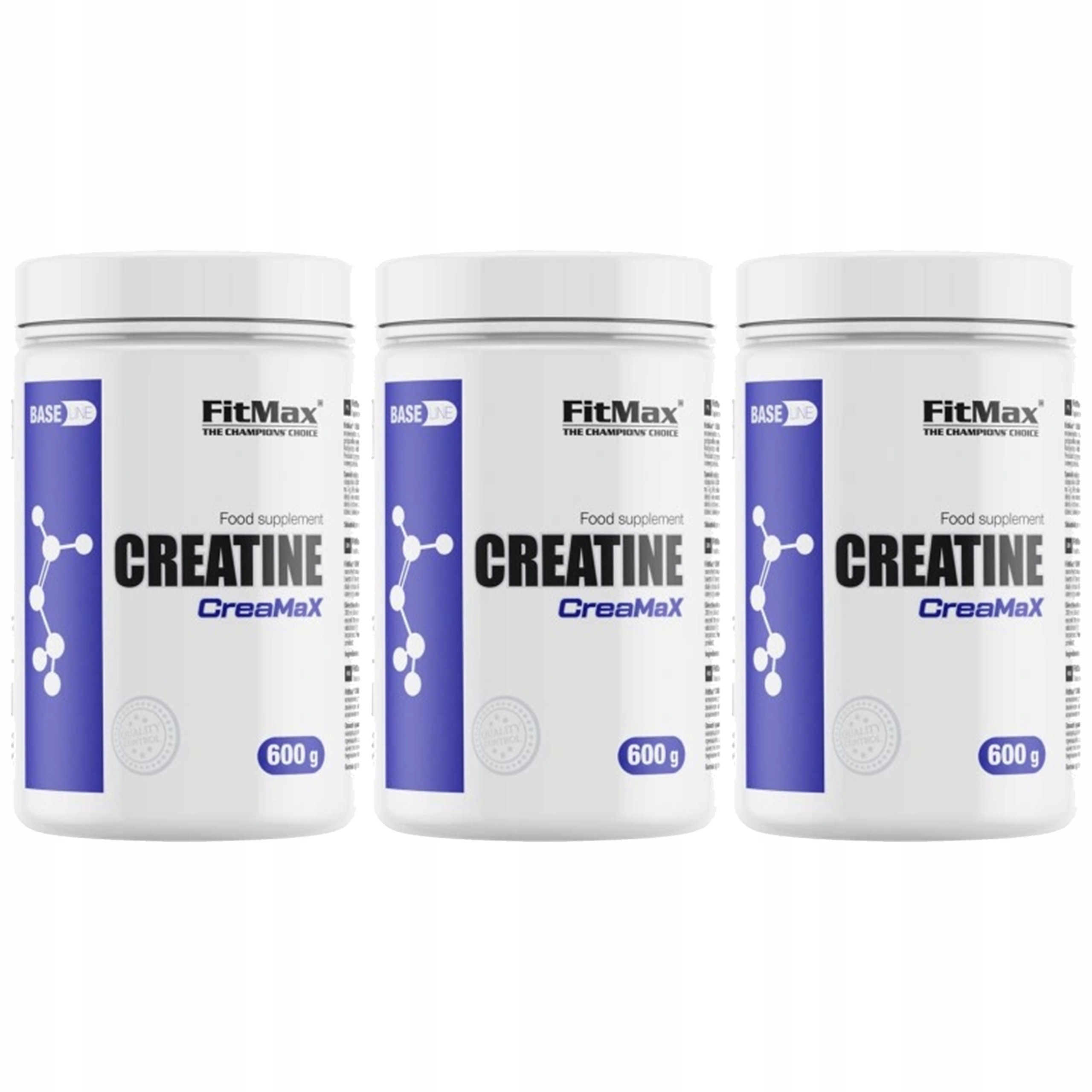 3x FitMax Creatine CreaMaX 600g Vytrvalost Síla