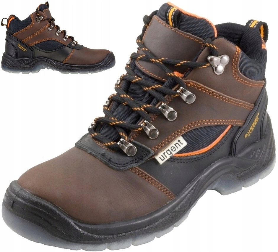 buty robocze męskie Trzewiki Skórzane bez metalowego noska Urgent