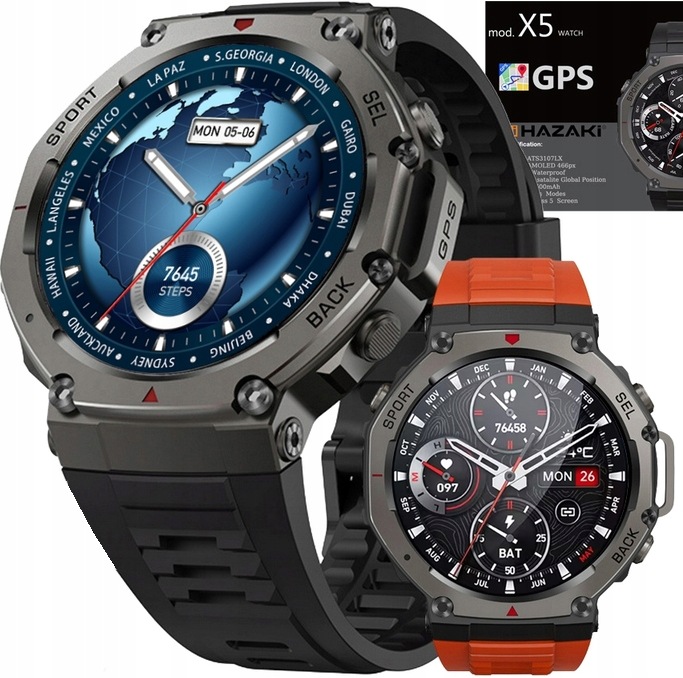 Hodinky Chytré Hodinky Hazaki X5 Amoled Gps WR50m 5BAR Sklo Gorilla Glass BT54