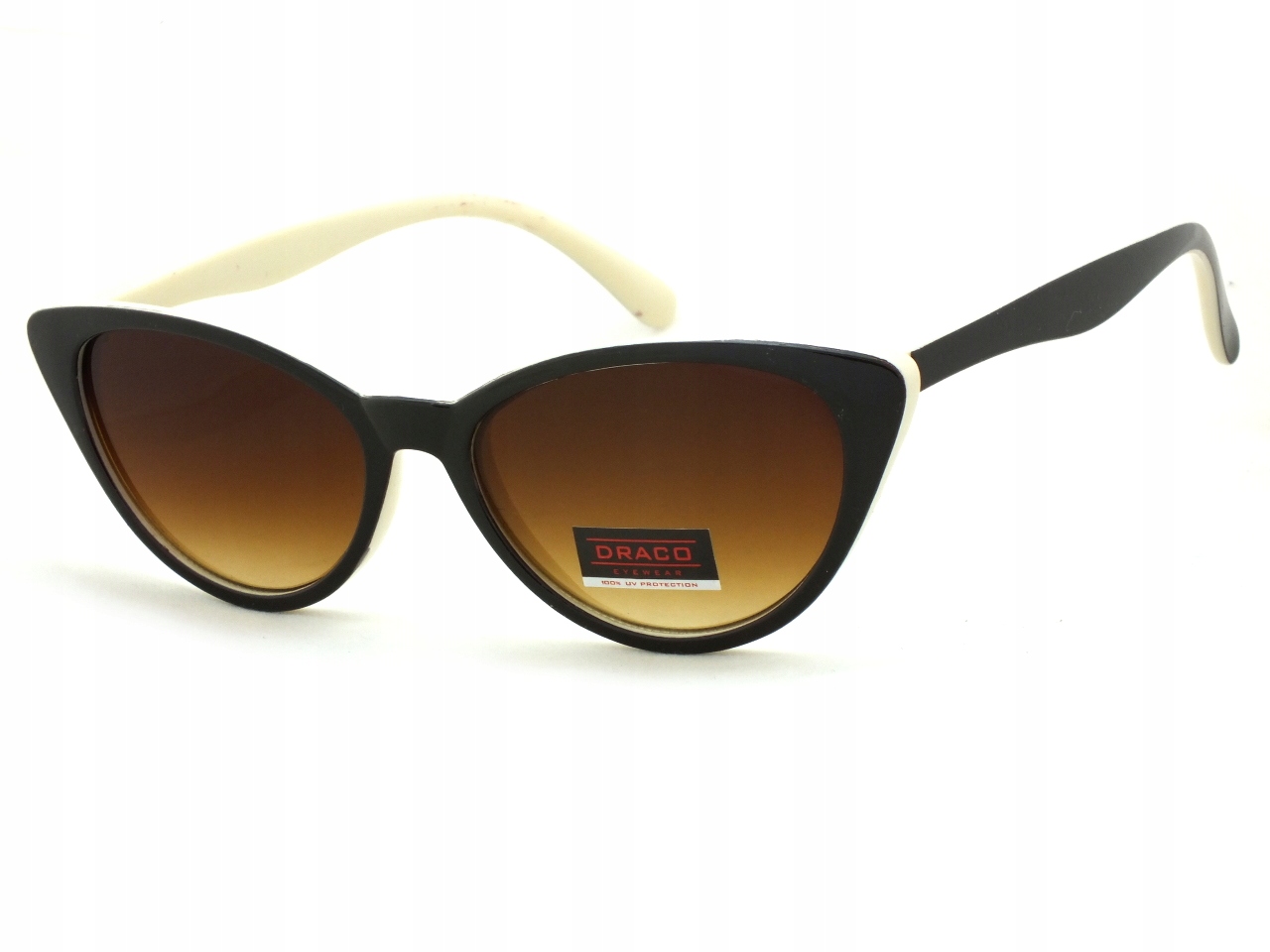 Okulary Przeciwsłoneczne Brązowe Kocie Oczy Retro Kod producenta DR-3715C3-4