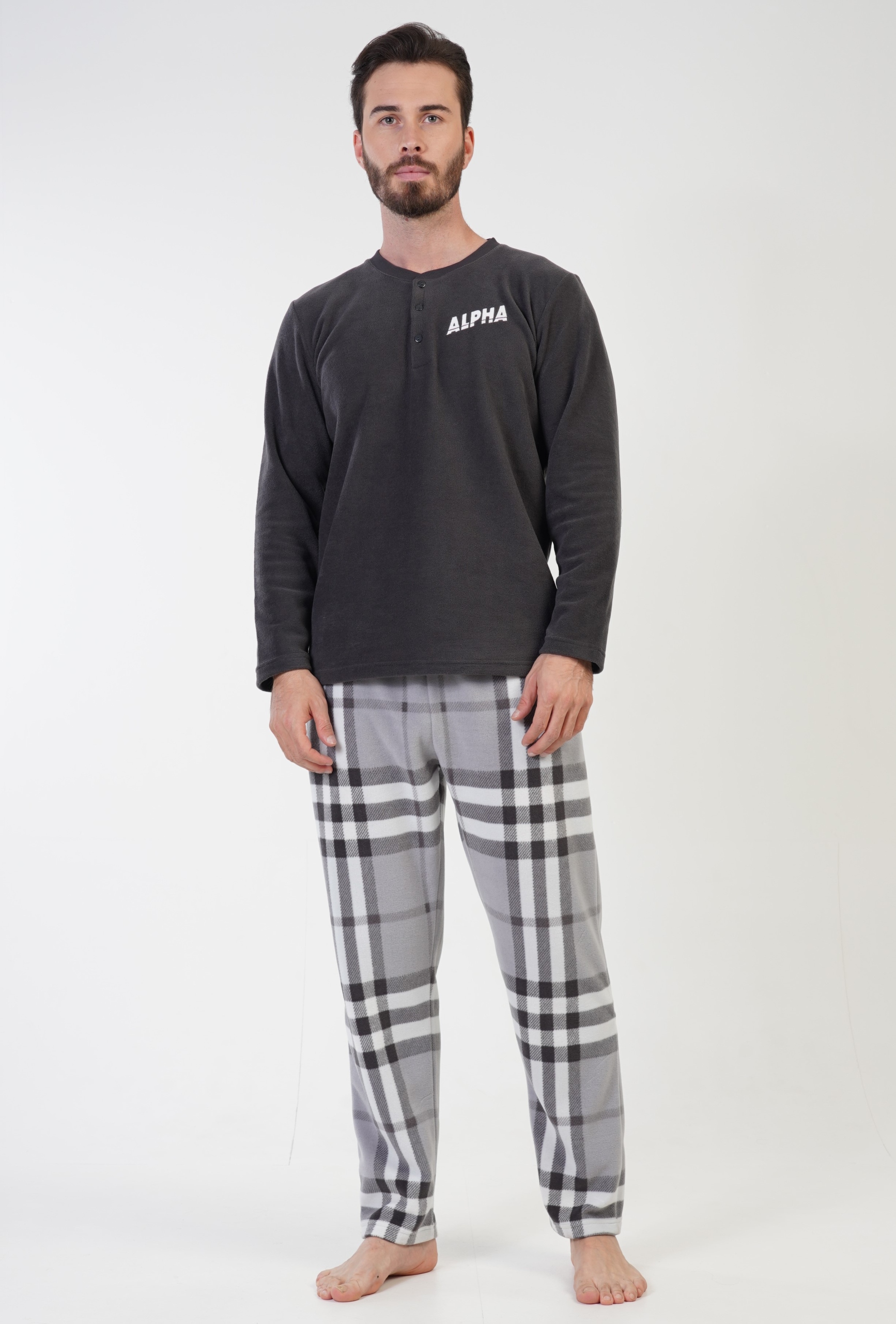 Pánské pyžamo/Teplákovka Fleecové Vienetta Plus Size vel. 1XL
