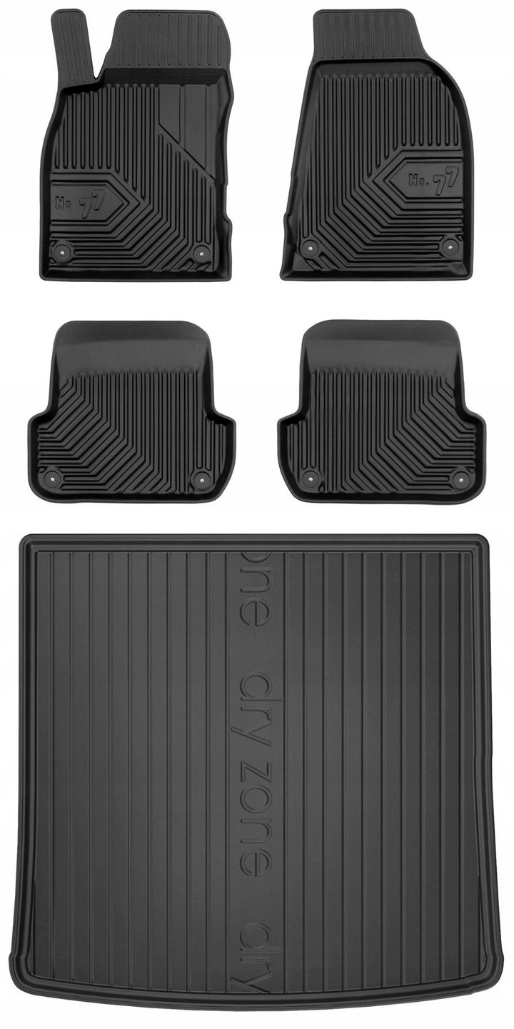 Set 77 Gumové rohože a rohože Audi A4 B7 Kombi 2000-2004