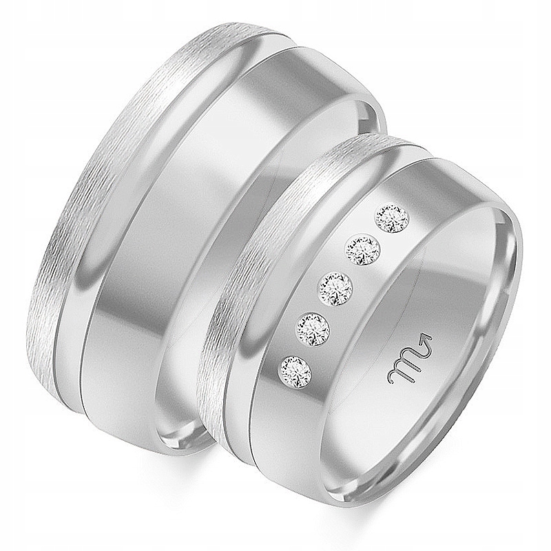 Zlatý snubní prsten se zirkony 14K 585 r. 8 9 10 pro nevěstu