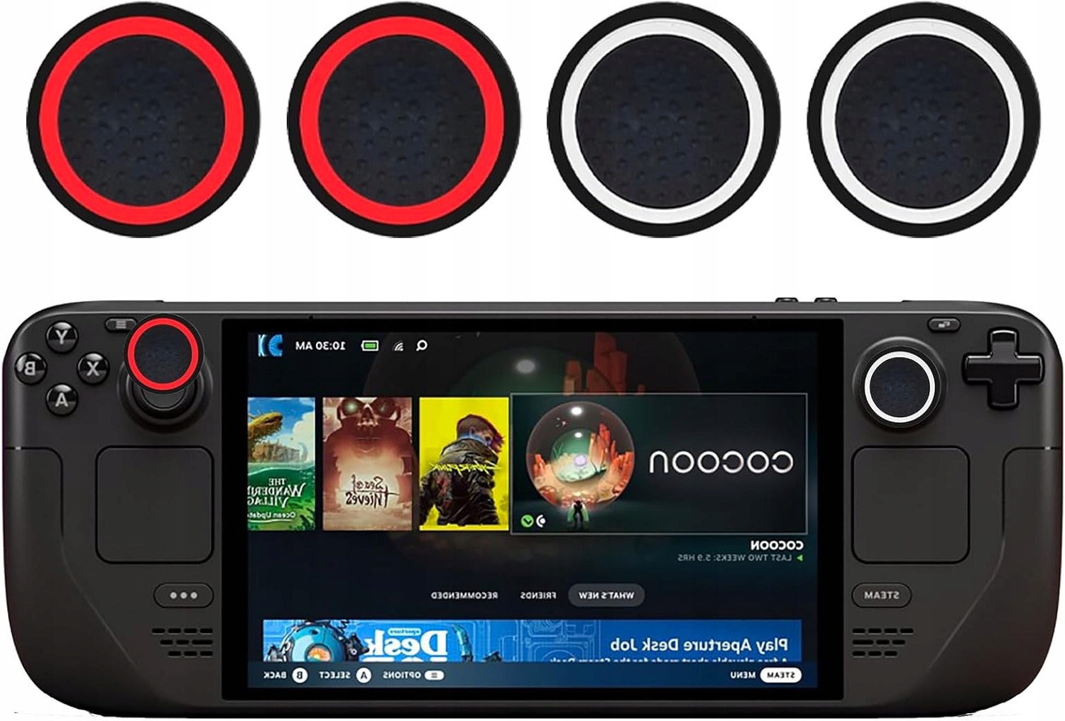 NAKŁADKI NA JOYSTICK STEAM DECK OLED SILIKONOWE 4 PACK ETUI OCHRONNE
