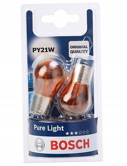 Żarówki Bosch Pure Light PY21W 12V Blister 2 Szt.