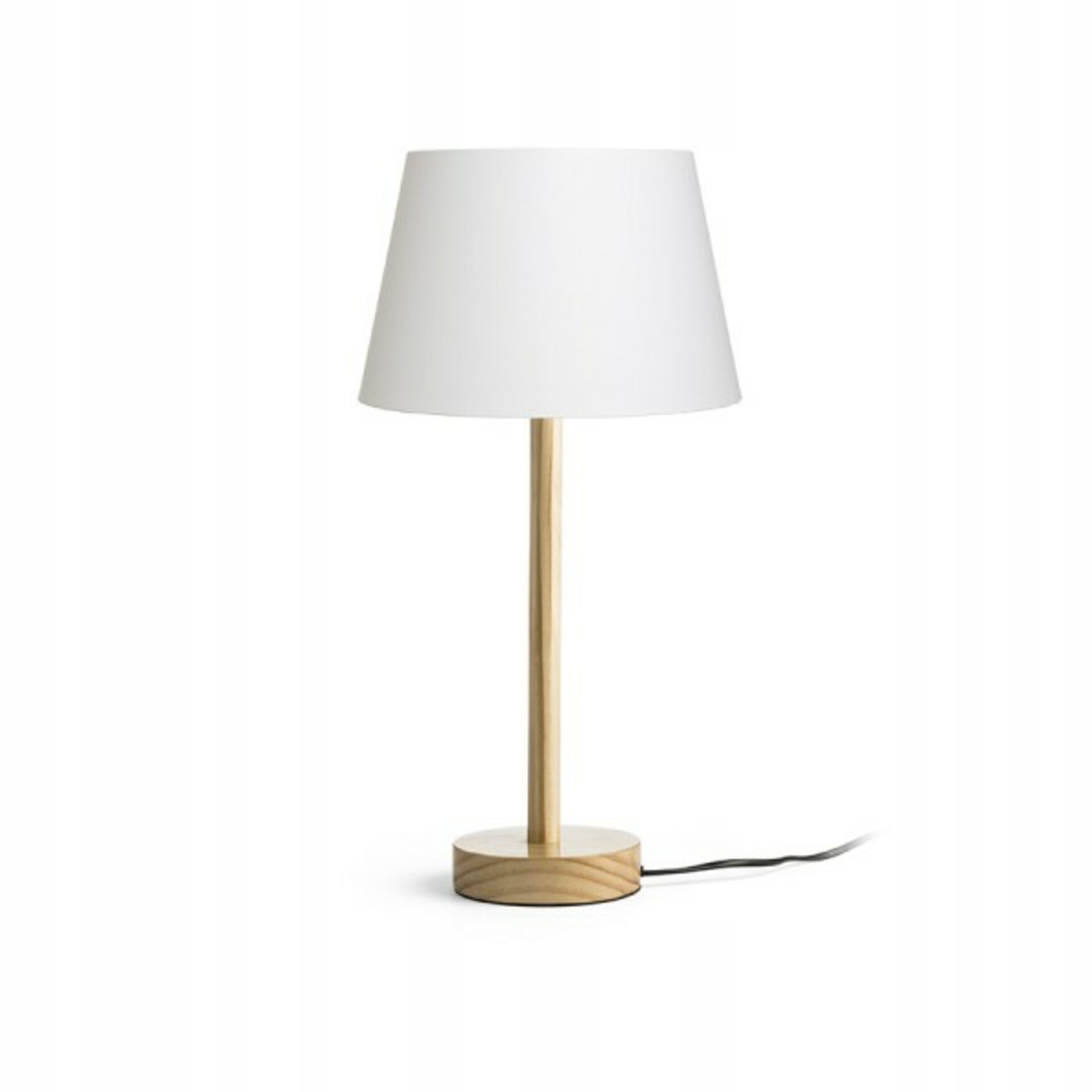 Stolová lampa Rendl Maui/alvis 24 biela/drevo, E27, výška 47 cm