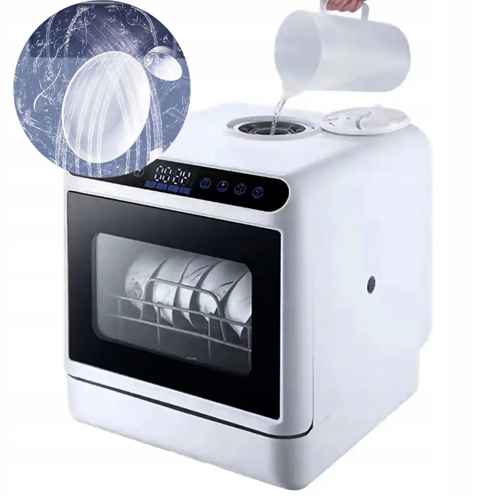 Mini Stół Do Zmywarki Na Działkę Kempingowy Wolnostojący Z Turystycznym Zbiornikiem Na Wodę