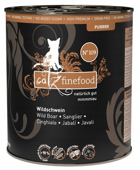 Levně Catz Finefood Purrrr N.109 Divoká konzerva Set 12x800g