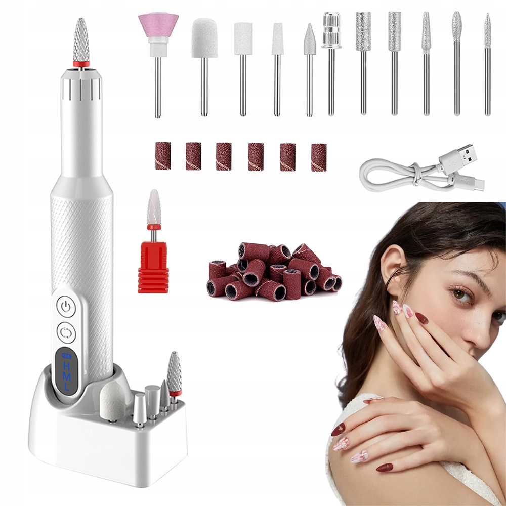 Sada Profesionální Bruska Na Nehty Manikúra 20000 Rpm Bezdrátová