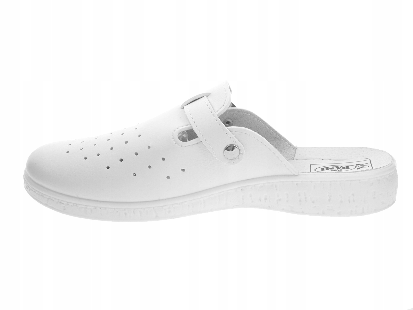 Klapki medyczne męskie Pami szpitalne Białe 43 Rozmiar 43