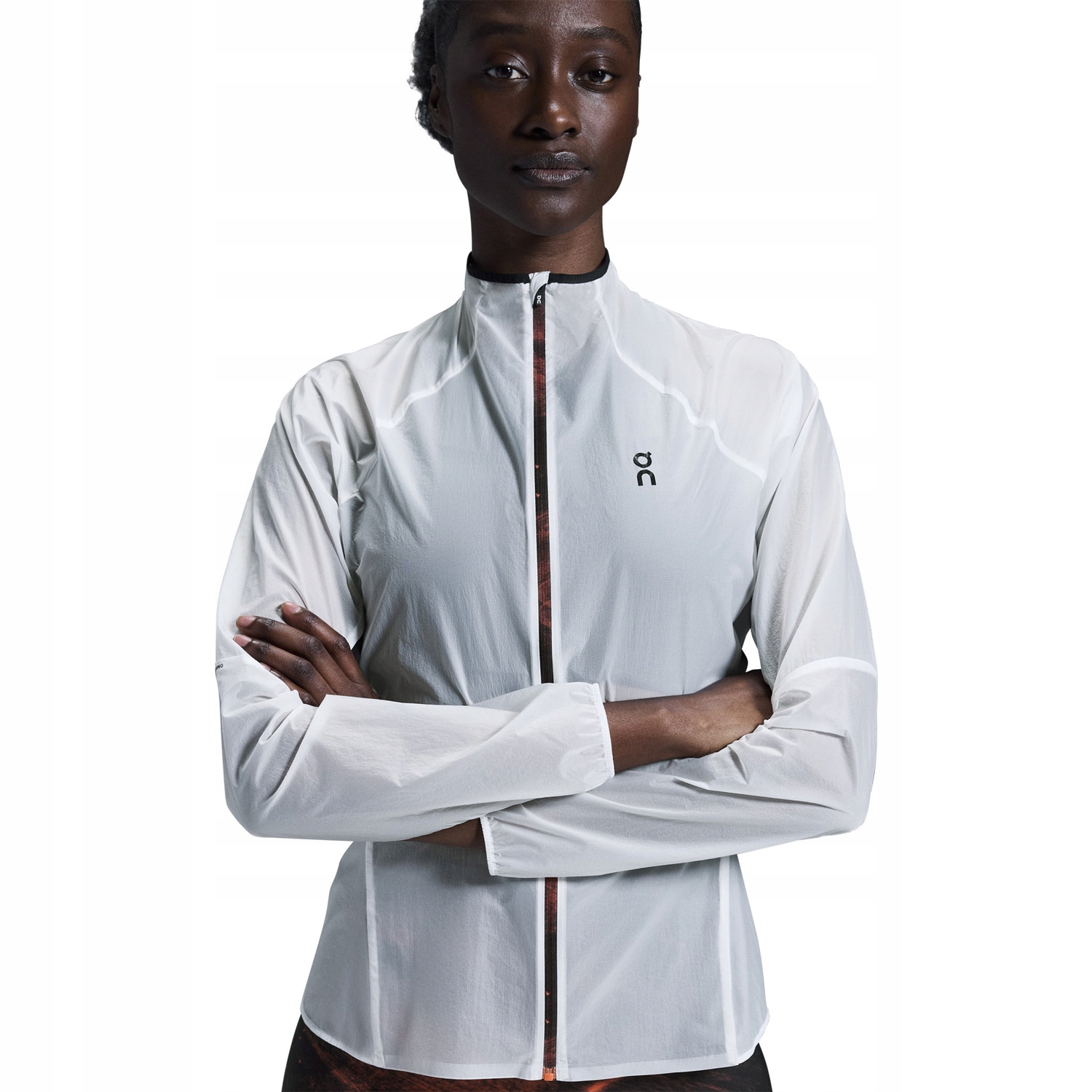 338 On Running Kurtka Zero dla kobiet Biała Lekka Wodoodporna Oddychająca S