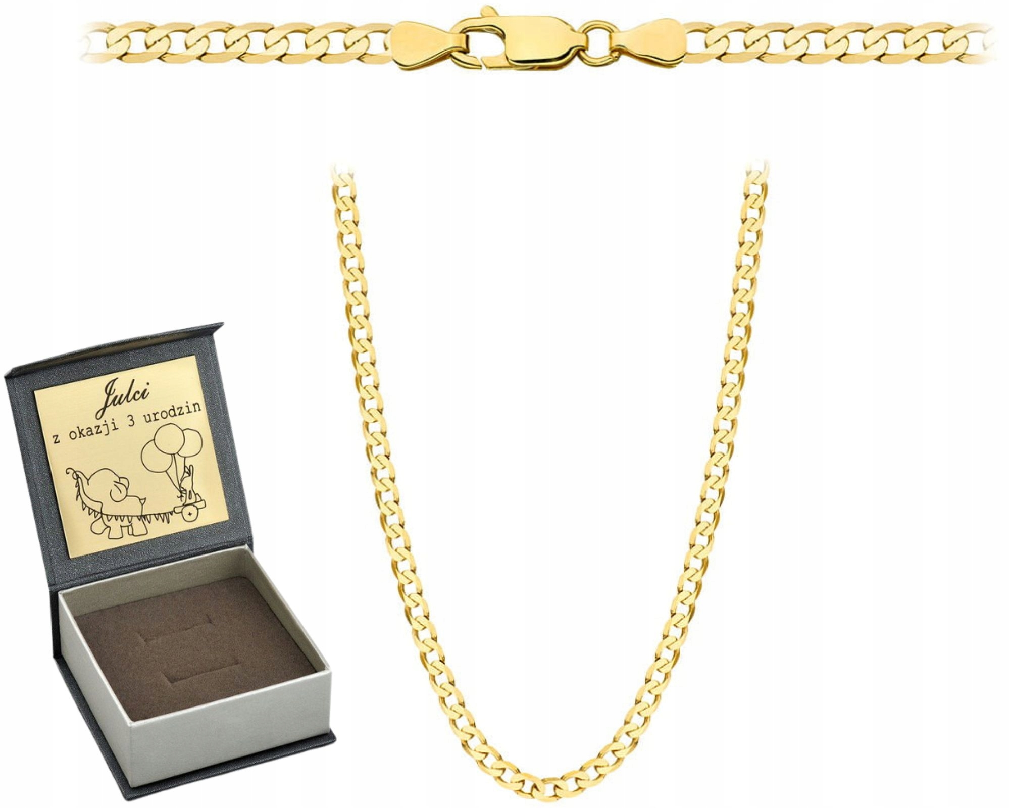 Zlatý Řetízek Pancíř Hladký 55 CM 585 Gravírování