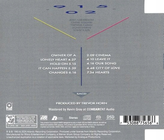 YES - 90125 (1 SACD) - ANALOGUE PRODUCTIONS - USA 17811450984