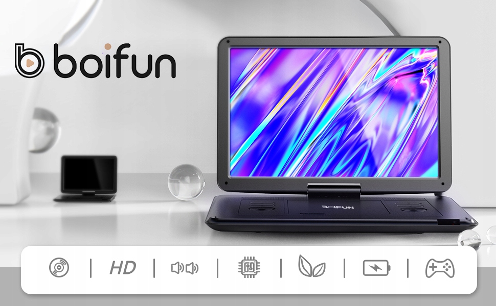 17.5" PRZENOŚNY ODTWARZACZ DVD KONSOLA GIER VIDEO Szerokość produktu 38 cm