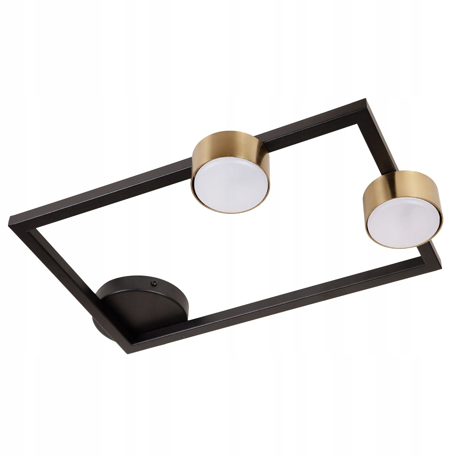 Sigma Lightingová stropná lampa Frame čierna/zlatá 2xGX53 Moderná