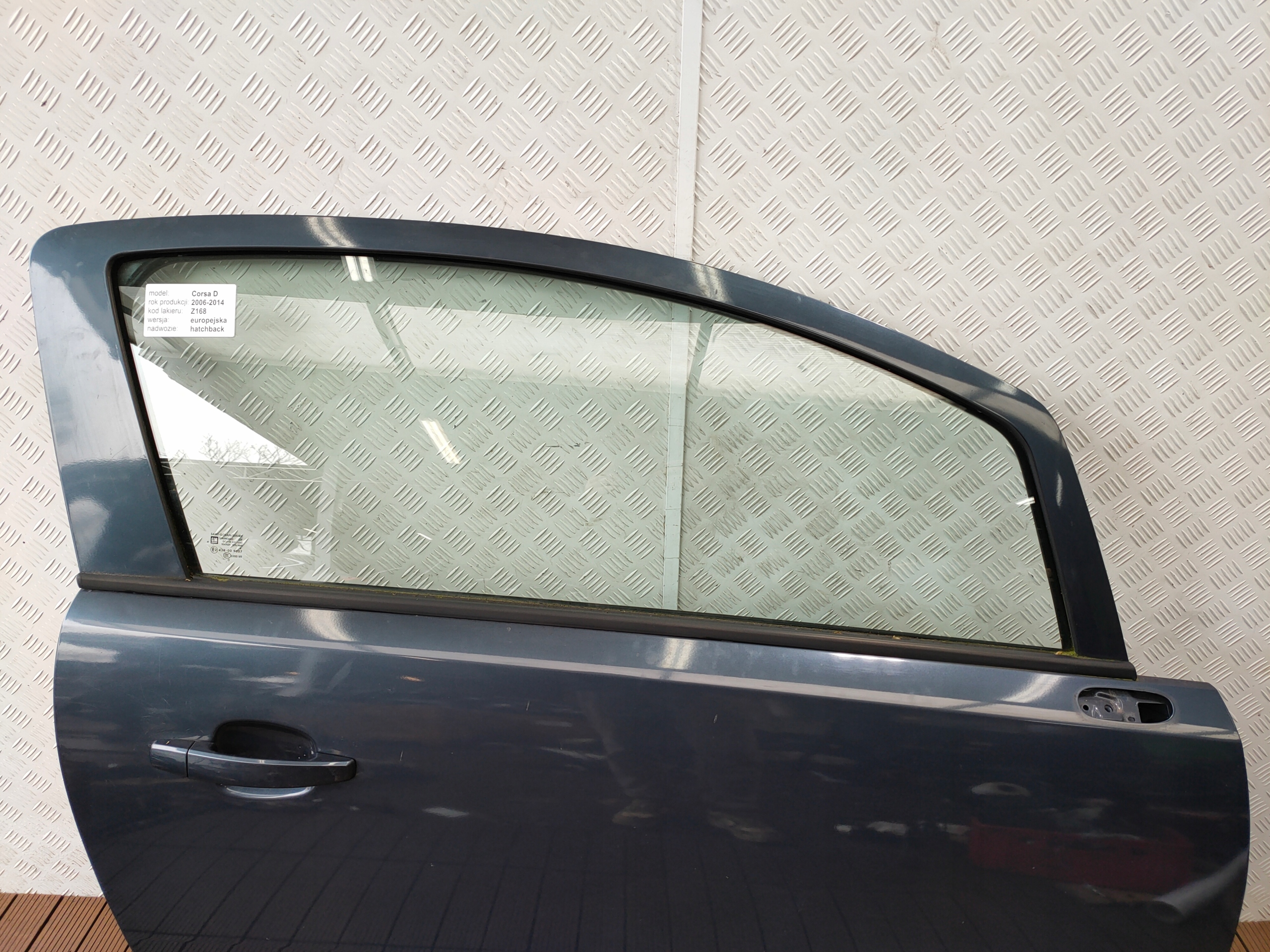 OPEL CORSA D 06-14 3D door right complete colour Z168