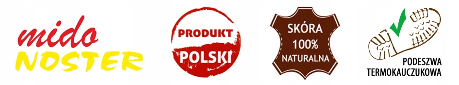 SANDAŁY SKÓRZANE MIDO NOSTER wygodne na rzepy r28 Marka Mido Noster