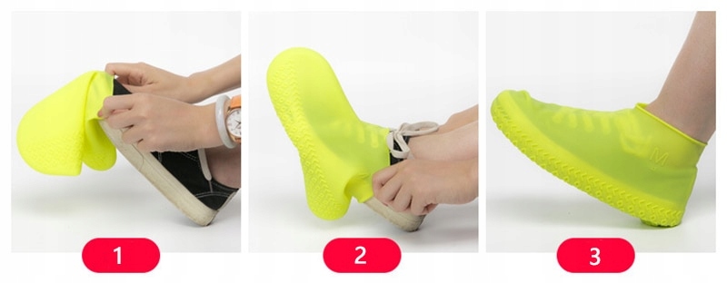 PRZECIWDESZCZOWE OCHRANIACZE NA BUTY POKROWIEC M Długość wkładki 24.5 cm