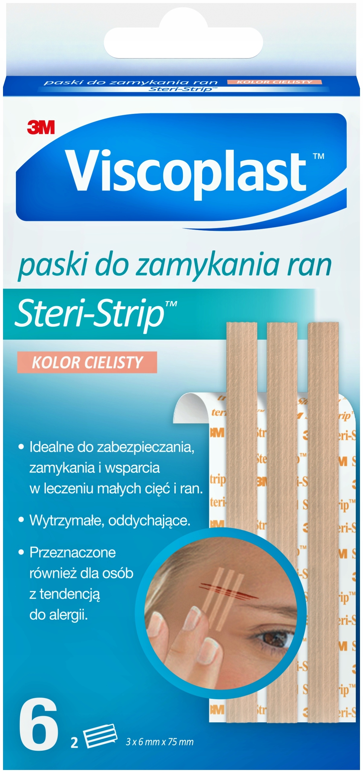 Suture adhésive cutanée 3M™ Steri-Strip™<sup>(18)</sup> stérile 3M