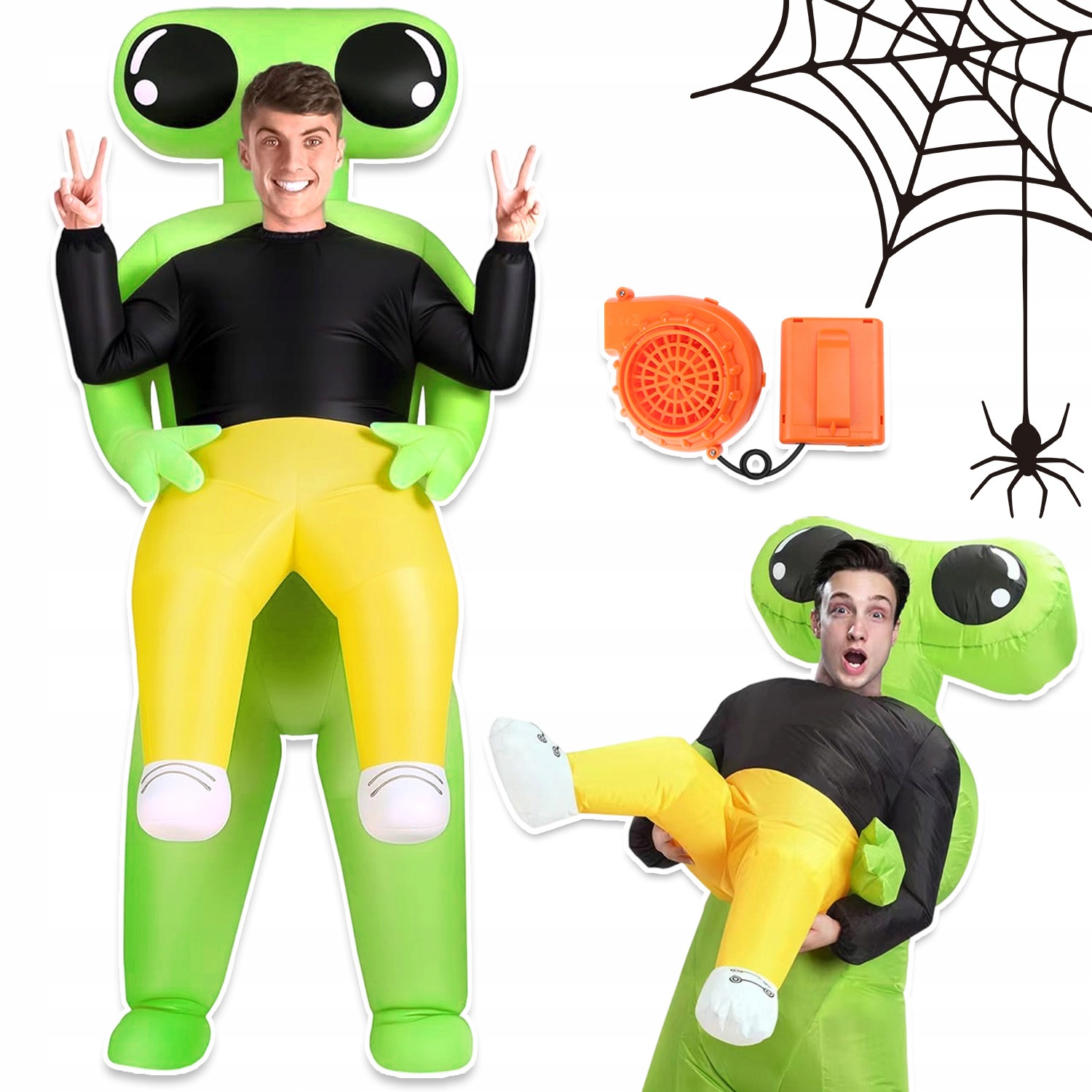 Kostým Alien Nafukovací Převlek Halloween Karneval 150-190 CM