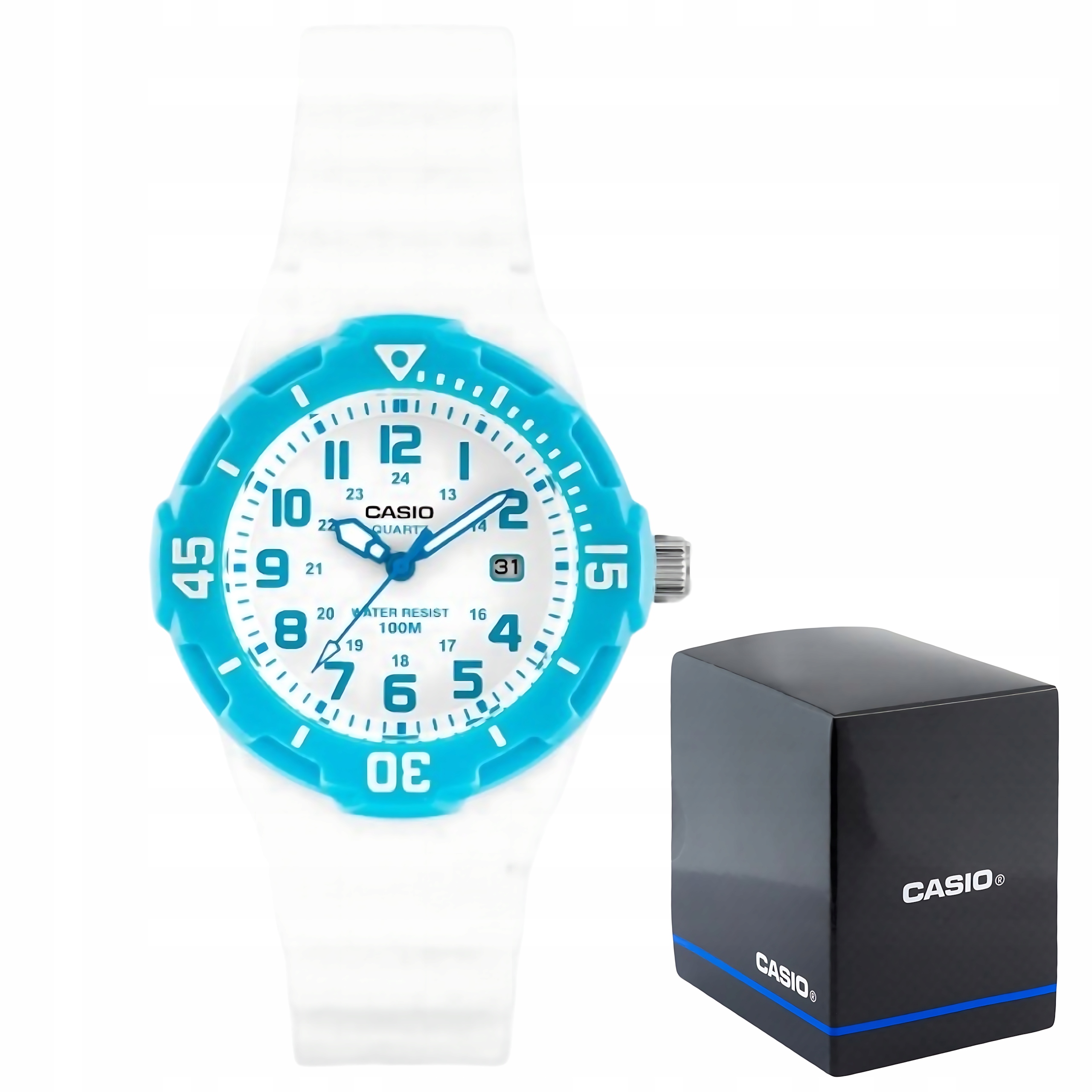 Dívčí hodinky Casio LRW-200H-2BV Vodotěsné WR100 Bílé Datum
