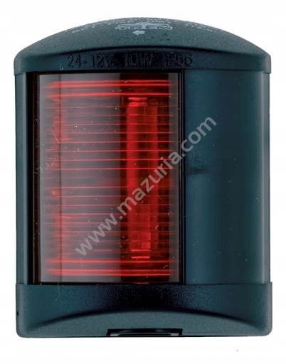 LAMPA BOCZNA CZERWONA, CZARNY PVC, 58X74X58 MM