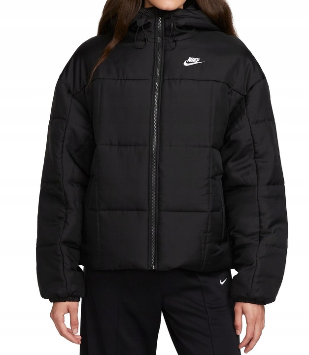 Zimní bunda dámská péřová s kapucí Nike ThermaFit FB7672-010 velikost L