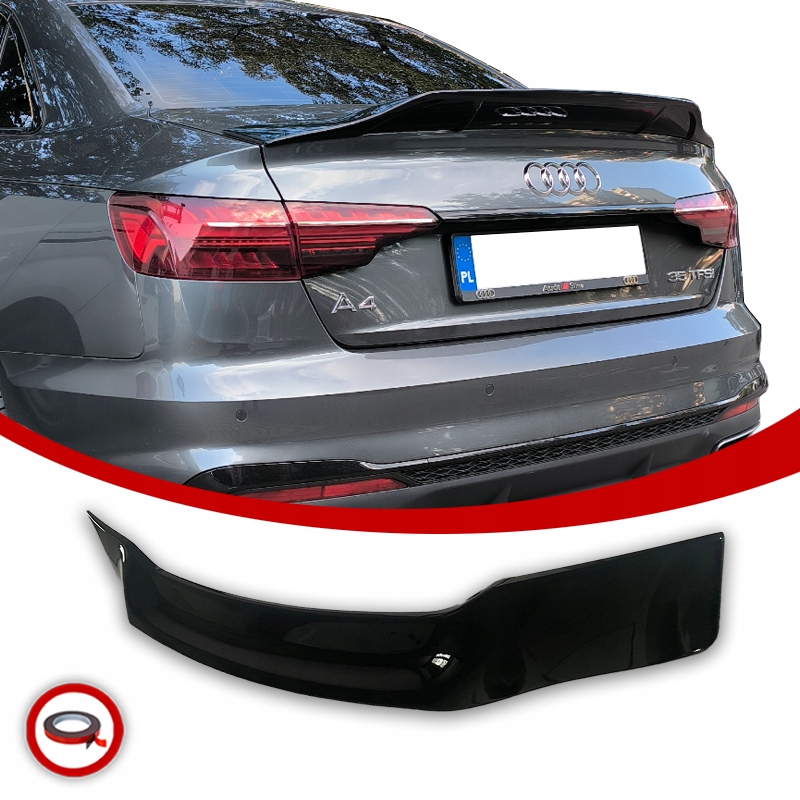Audi A4 B9 Zadní Krytka Spoileru, Černý Lesk