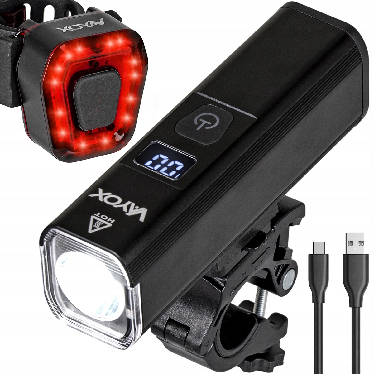 

Zestaw Lampka Rowerowa Tył Przód Led Usb C Vayox