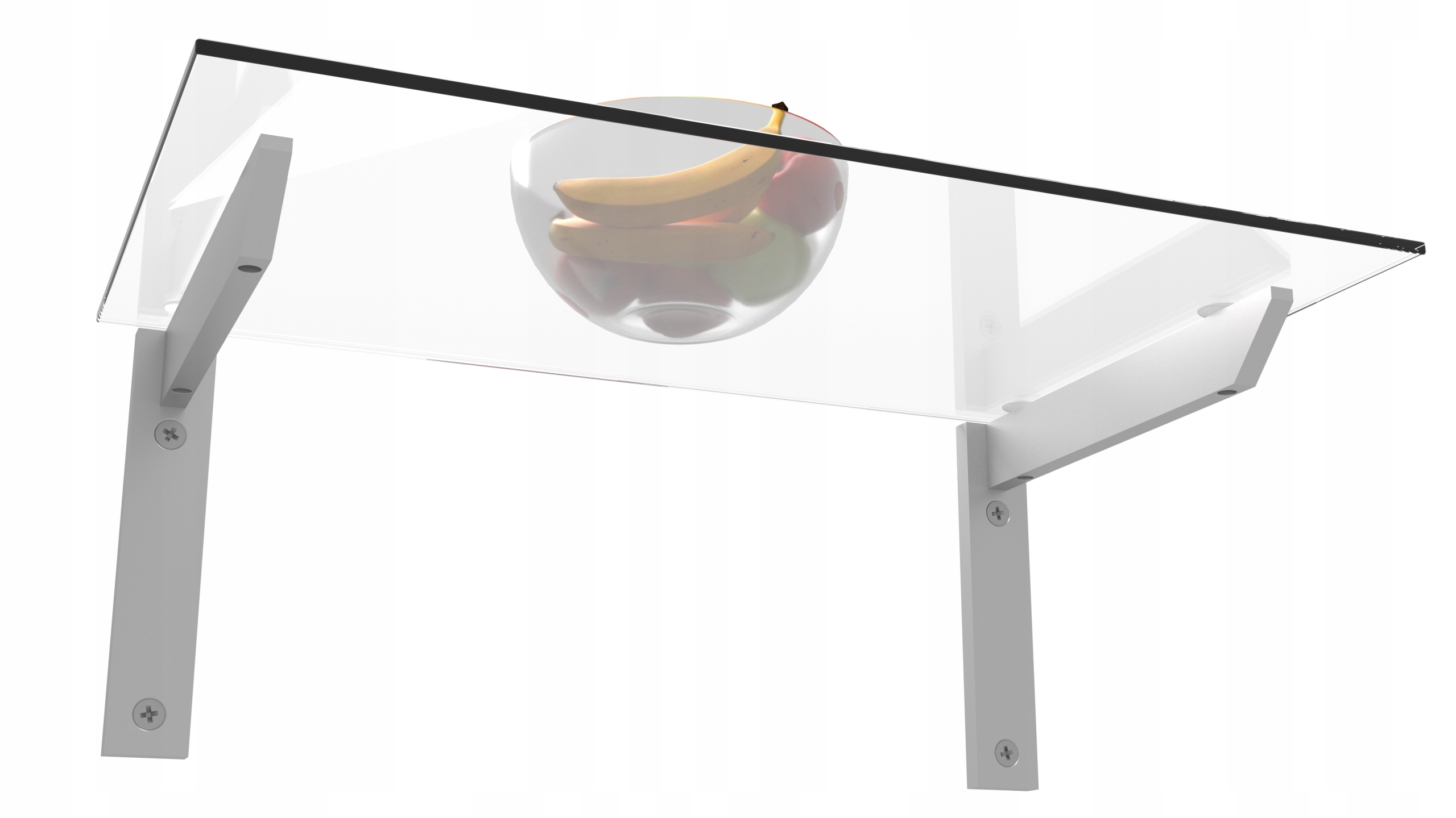 2 Ks Konzole Na Polici Úhelník Pod Polici 180 MM Alu