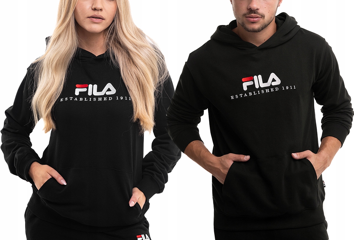 Mikina Unisex Fila s kapucí Sportovní tepláková bavlněná mikina s kapucí vel L