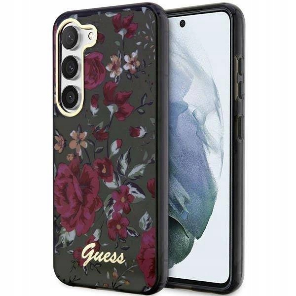 Guess GUHCS23MHCFWSA pouzdro pro Samsung S23+ S916 zelená/kaki hardcase Flower