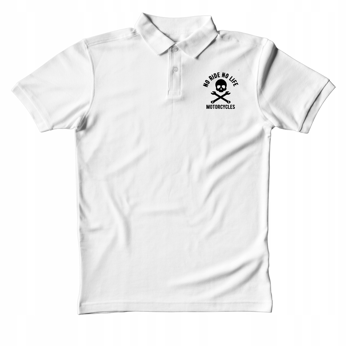 

Koszulka polo Motocyklowa Skull No Ride No Life M