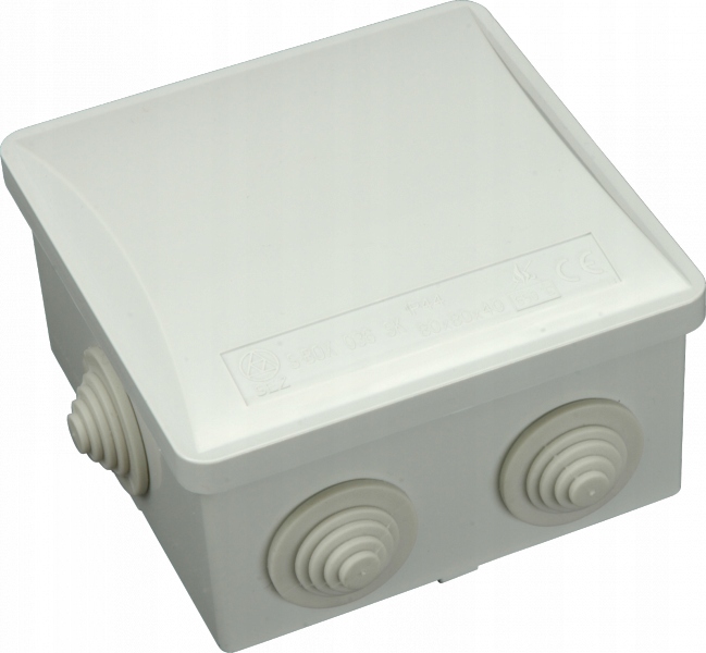 

Puszka Hermetyczna N/t 80X80X40 Klik IP44 Dławiki