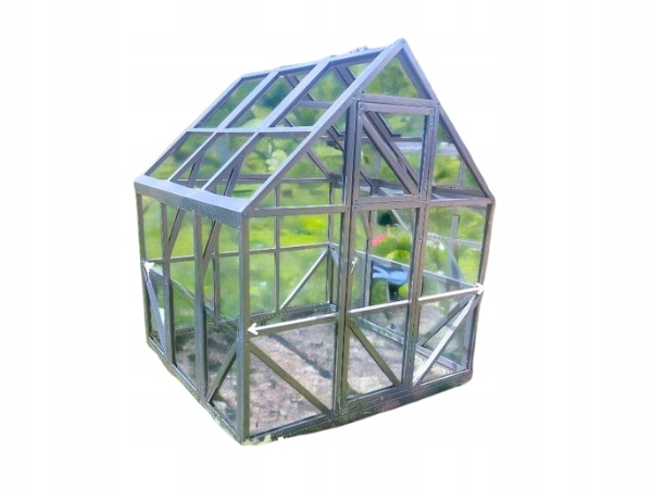 Mini zahradní skleník Micro 1.85 x 1.85 m z polykarbonátu 4 mm Pozink