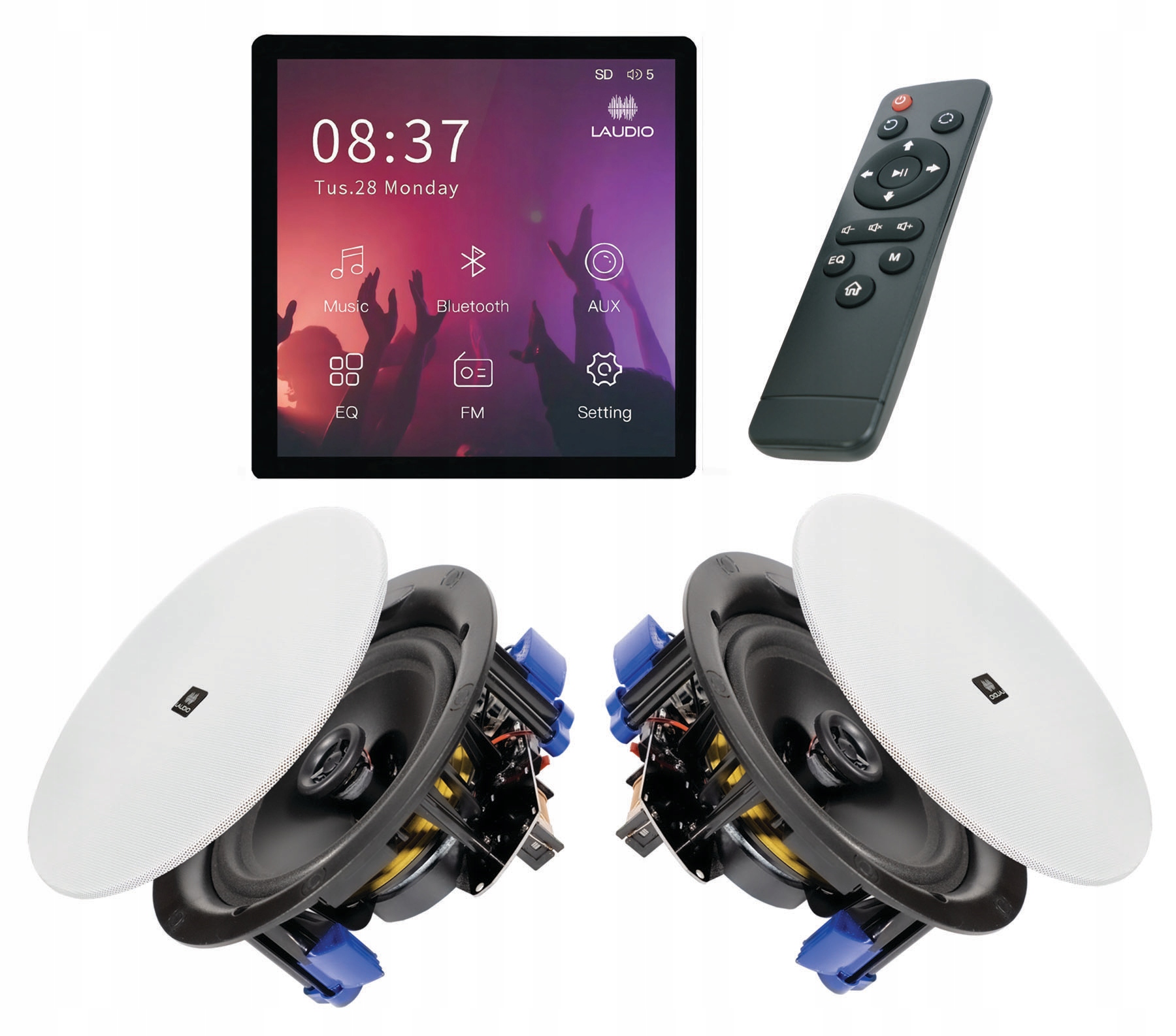 Podomítkové Rádio Laudio W20BT S Bluetooth Usb Sd Reproduktory 2X 50 W