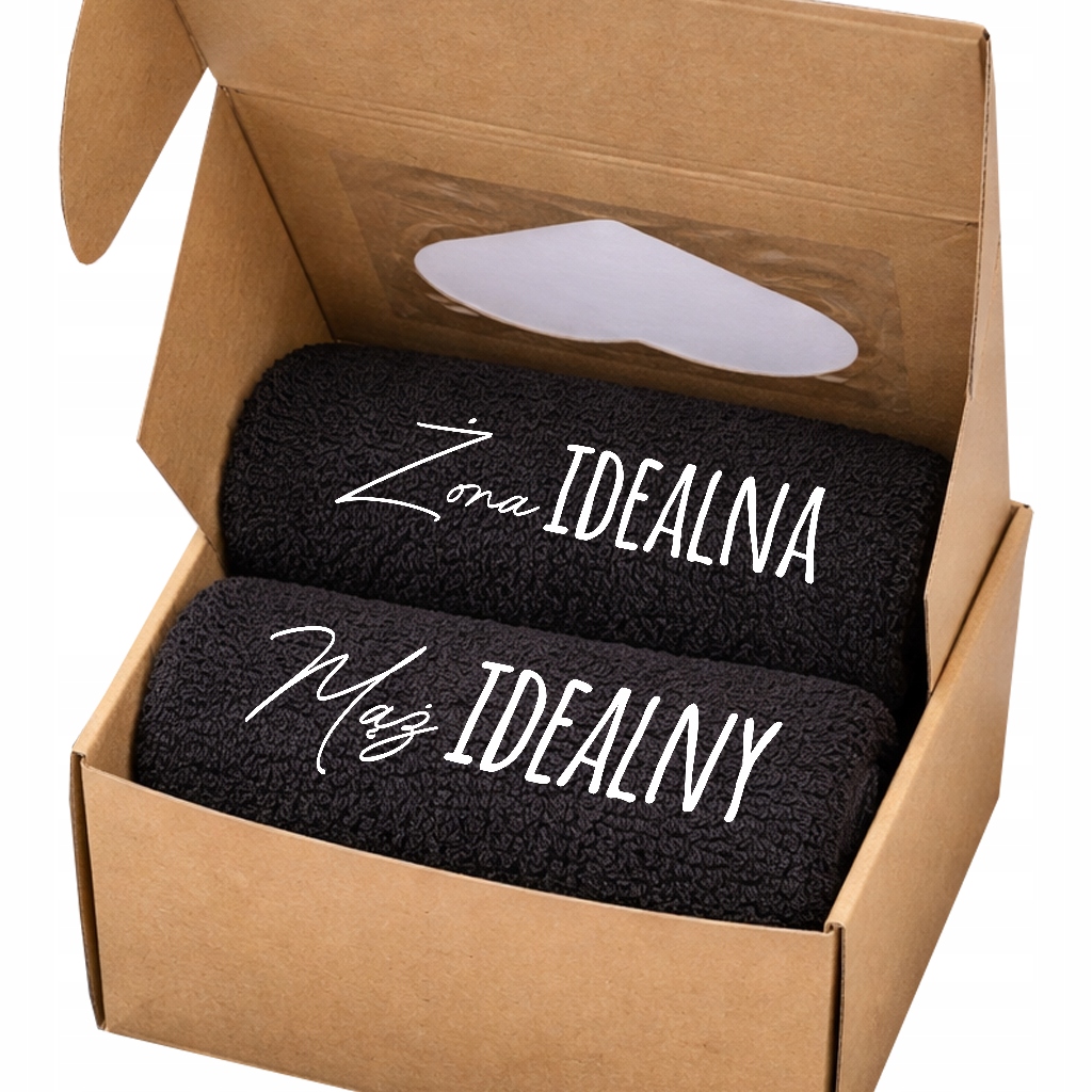 Sada ručníků 50x100 Výšivka na Svatba Výročí Dárek Manželka Manžel Idelni Černá