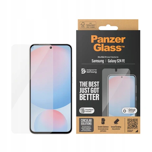 PanzerGlass Uw Fit tvrzené sklo Rámeček pro montáž na Samsung Galaxy S24 Fe